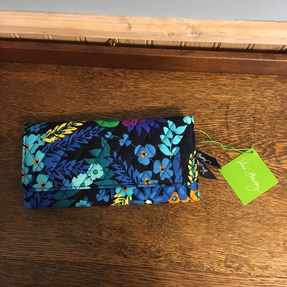 Vera Bradley Handbags - Vera Bradley Midnight Blues Trifold Wallet
